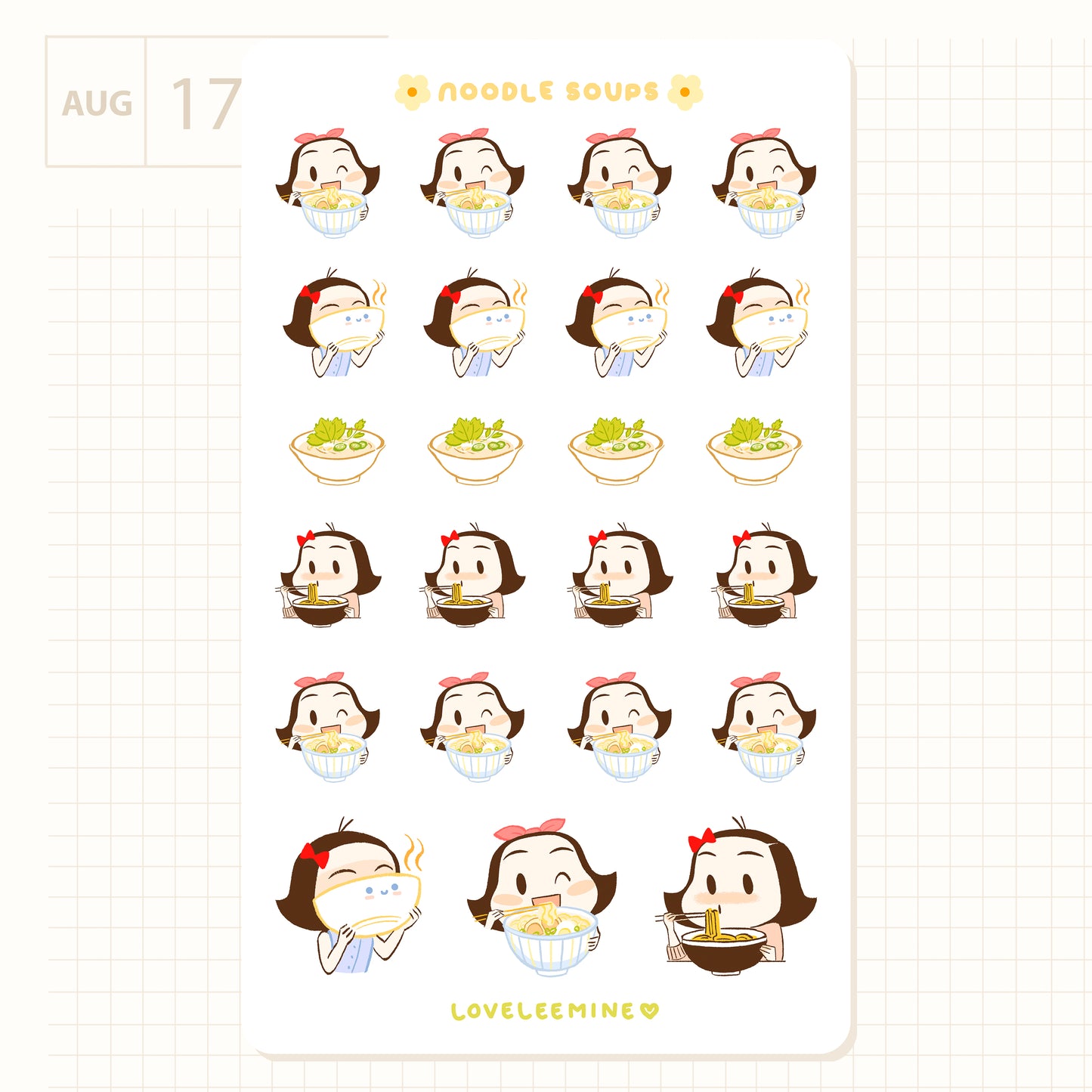 Noodle Soups Sticker Sheet