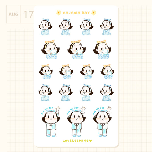 Pajama Day Sticker Sheet