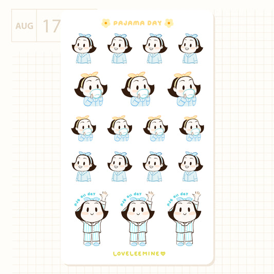 Pajama Day Sticker Sheet