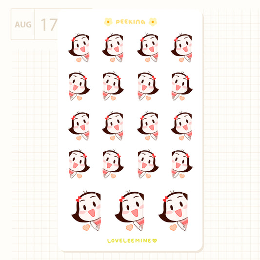 Peeking Sticker Sheet