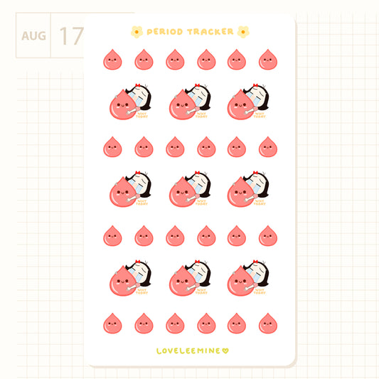 Period Tracker Sticker Sheet