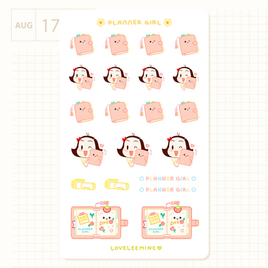 Planner Girl Sticker Sheet