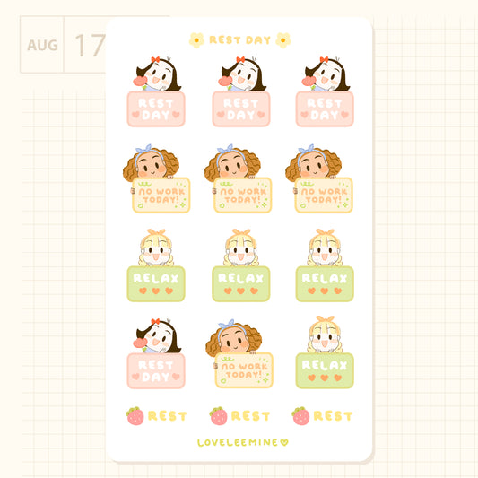 Rest Day Sticker Sheet