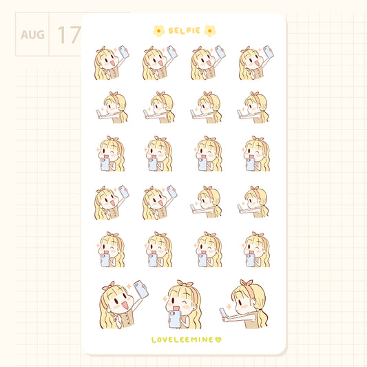 Daisy Selfie Photos Sticker Sheet