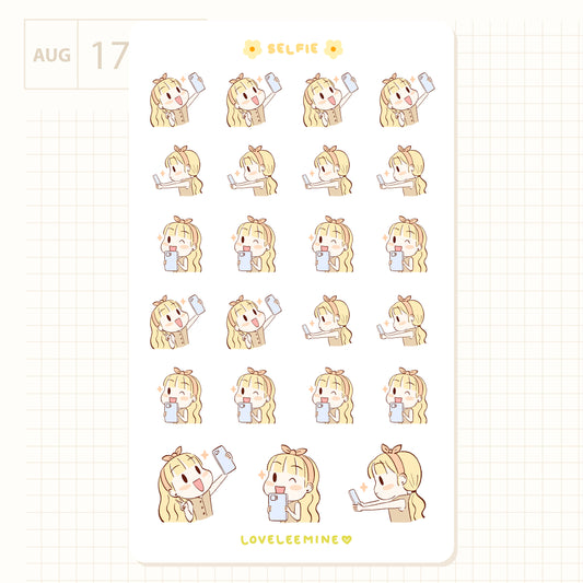 Selfie Photos Sticker Sheet