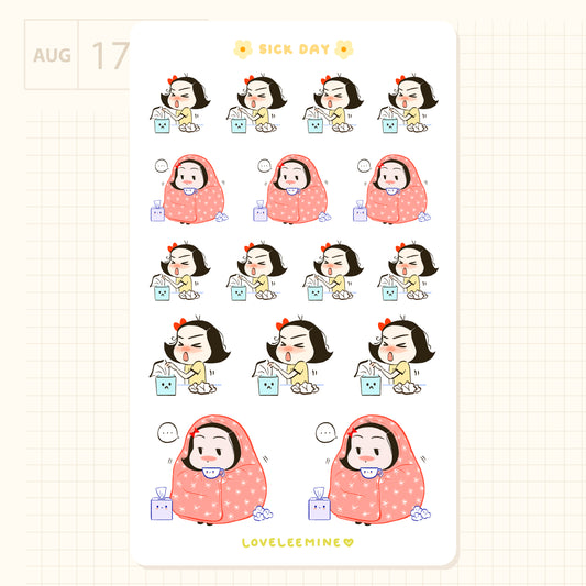 Coco Sick Day Sticker Sheet