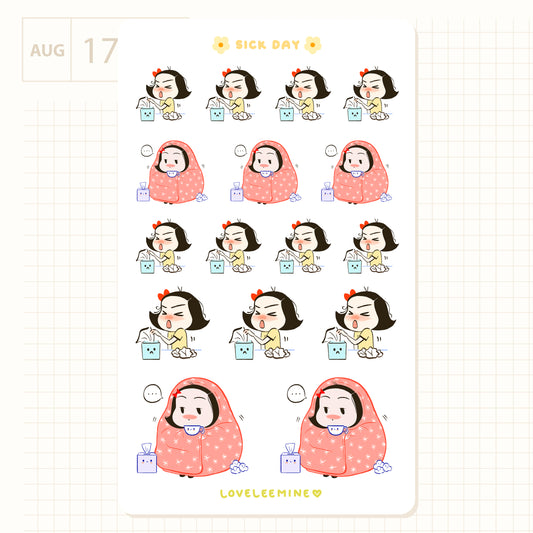 Sick Day Sticker Sheet