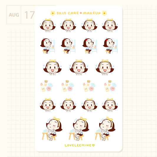 Skincare & Makeup Sticker Sheet