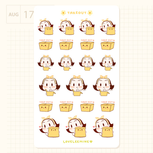 Coco Food Takeout Sticker Sheet