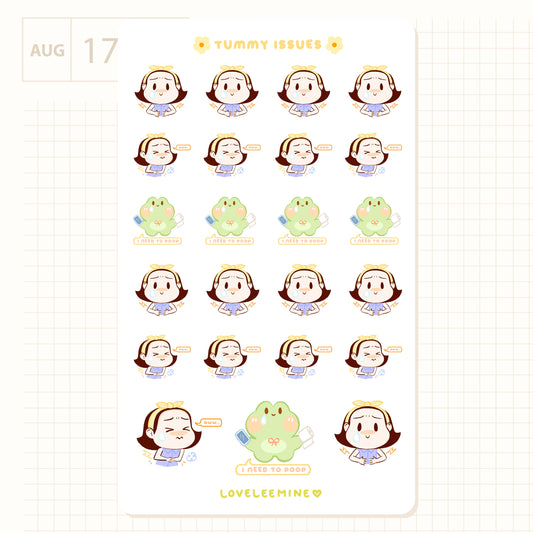 Tummy Issues Sticker Sheet