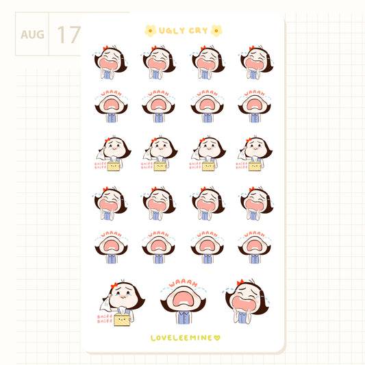 Ugly Cry Sticker Sheet