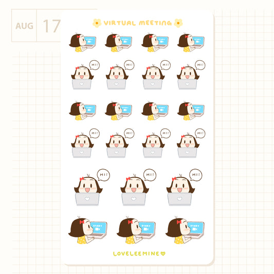 Virtual Meeting Sticker Sheet