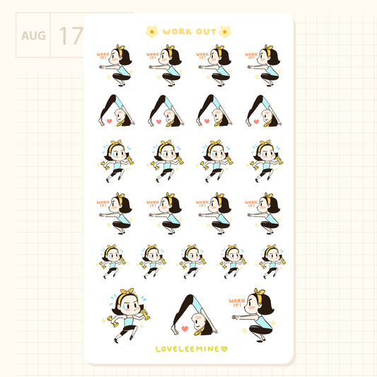 Coco Workout Sticker Sheet