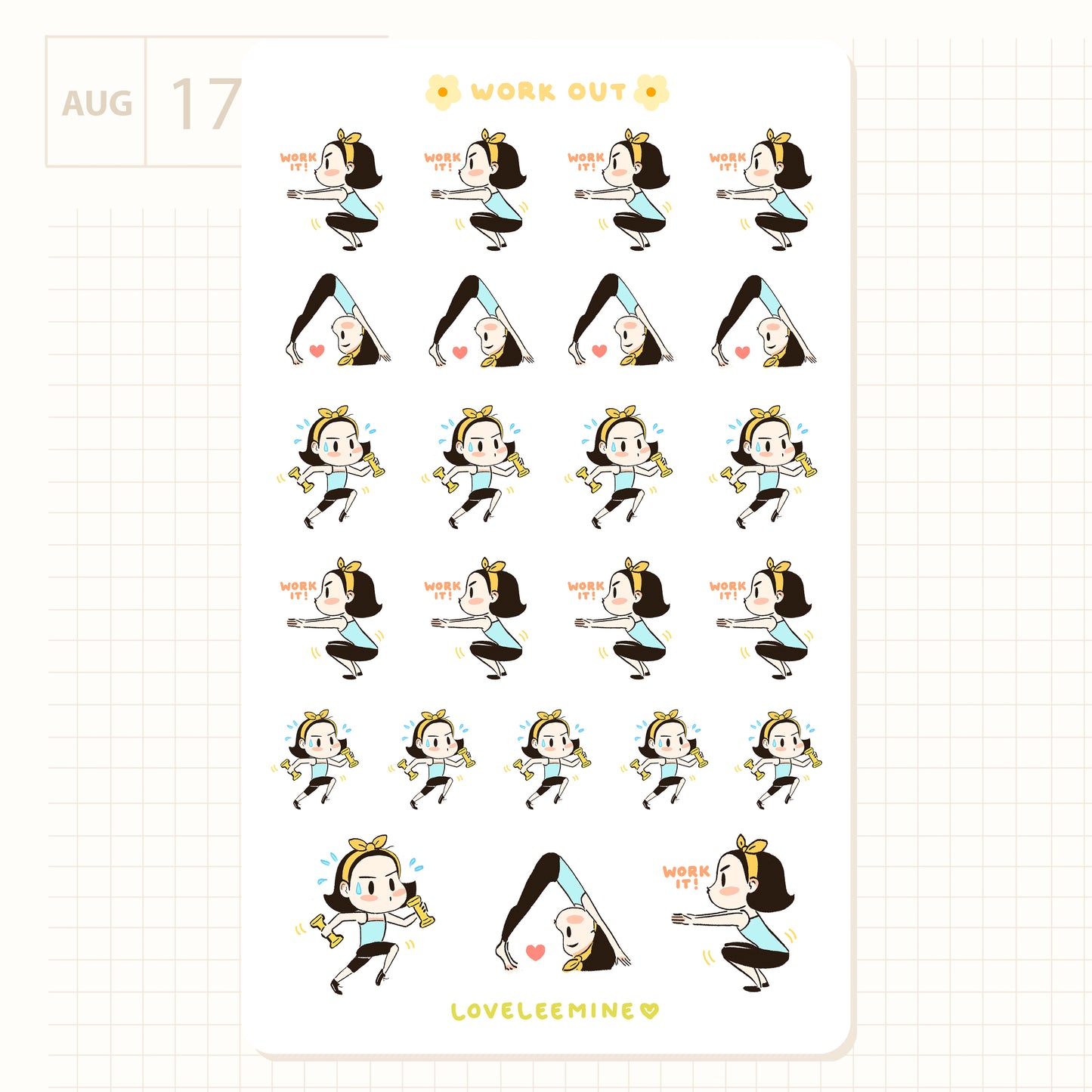 Workout Sticker Sheet
