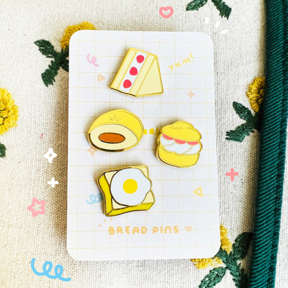 Cute Bread Enamel Pins