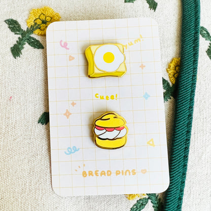 Cute Bread Enamel Pins