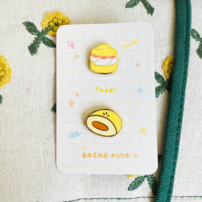 Cute Bread Enamel Pins