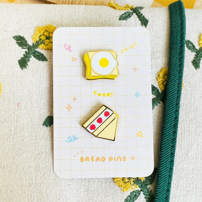 Cute Bread Enamel Pins