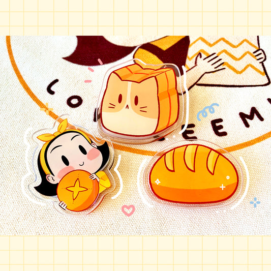 Coco & Bread Acrylic Clips