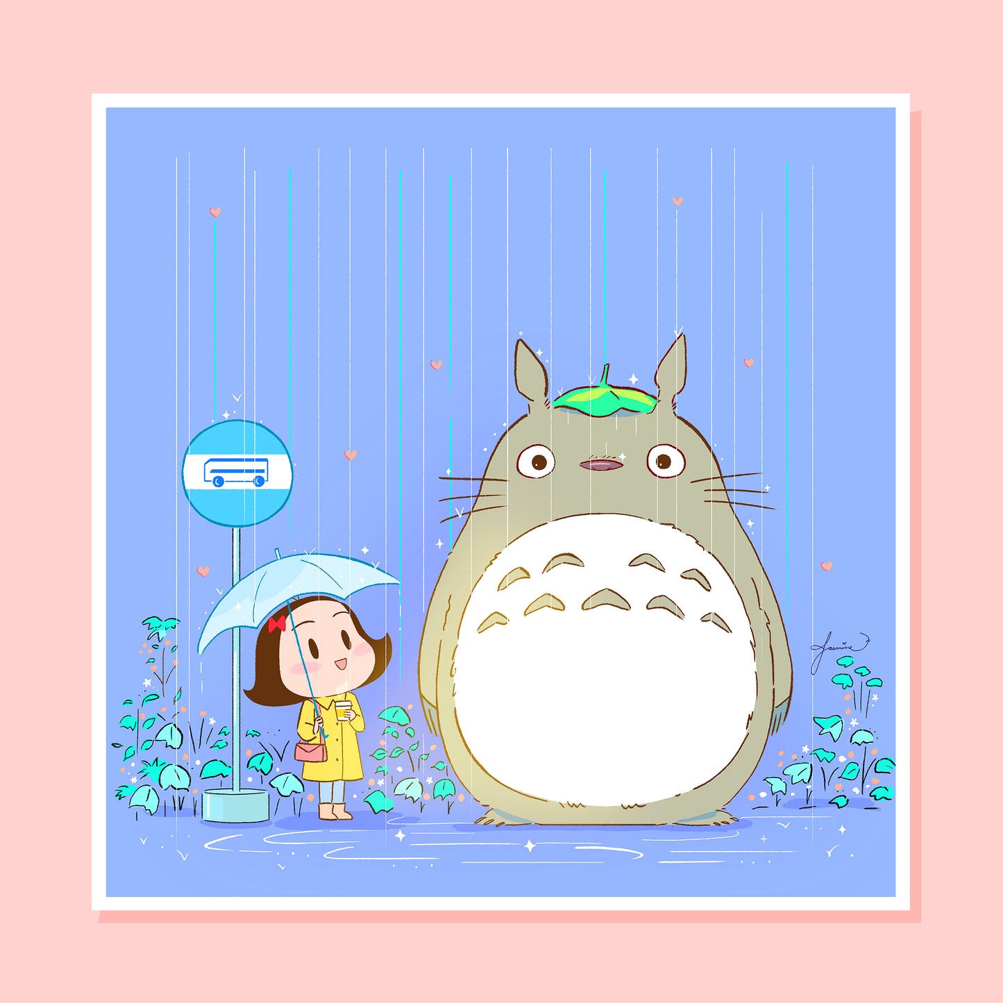 "CoCo & Totoro" Art Print