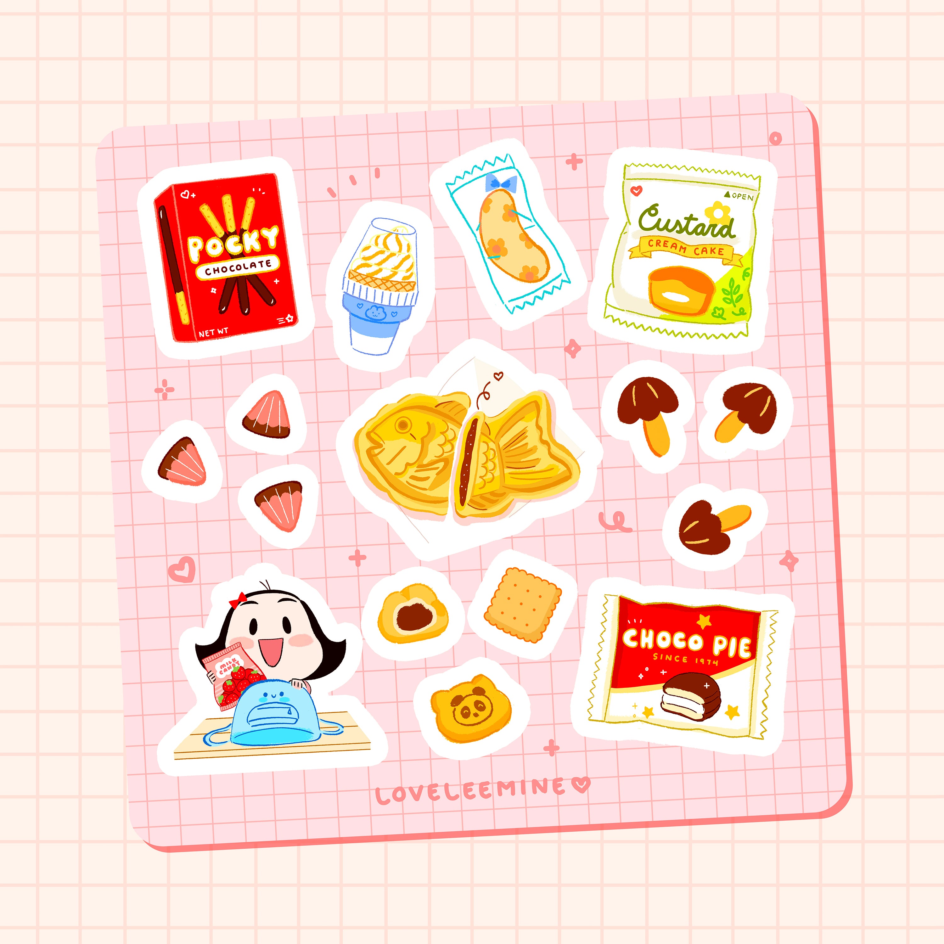 Snack Sticker Sheet Cute Snacks Sticker Sheet – loveleemine