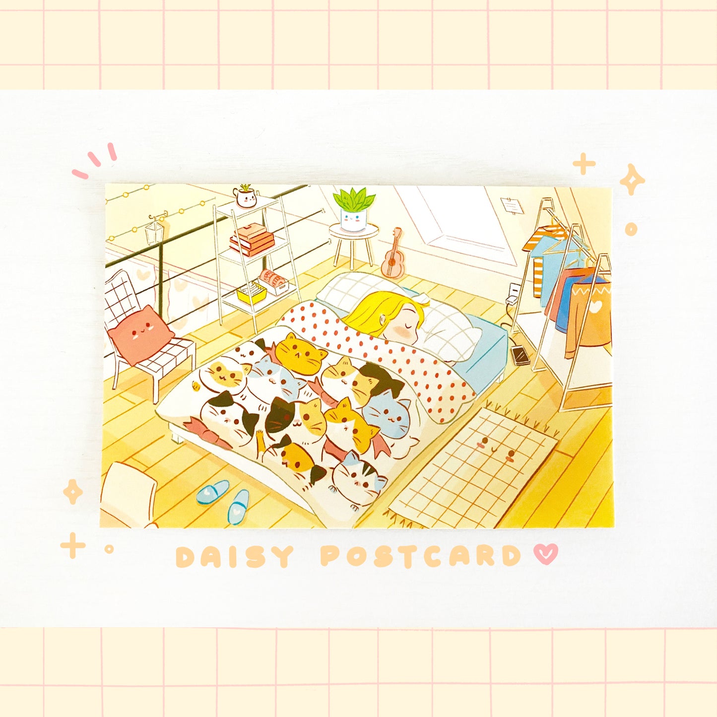 Daisy Sleeping In 4" x 6" Art Postcard
