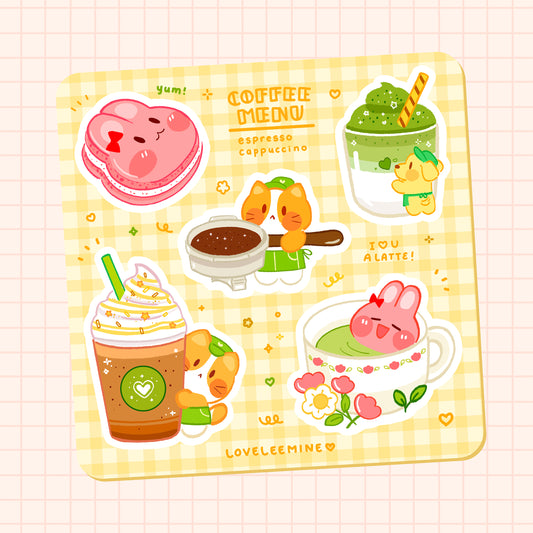 Coffee Shop Sticker Sheet