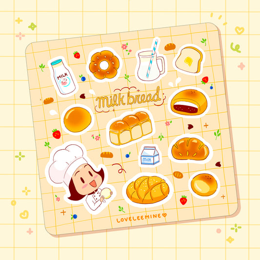 Milk Bread Sticker Sheet
