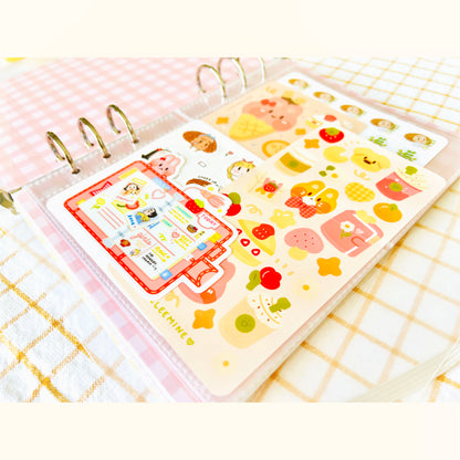 Cinnabun Sticker Album Insert for 6 Ring A5 Planner