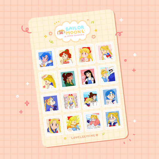 Sailor Moon Stamp Sticker Sheet