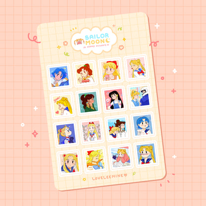 Sailor Moon Stamp Sticker Sheet