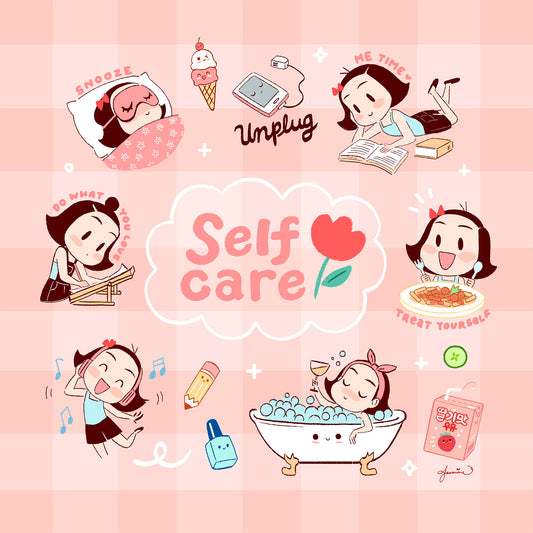 Self-Care 4" x 6" Sticker Sheet