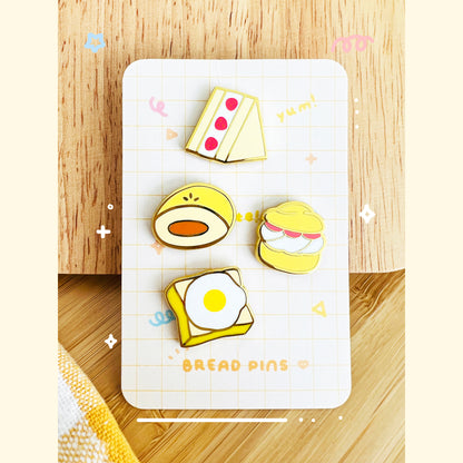 Cute Bread Enamel Pins