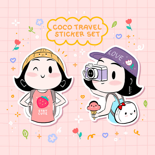 CoCo Travel Sticker Set