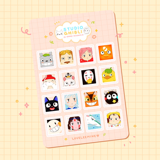 Studio Ghibli Stamp Sticker Sheet